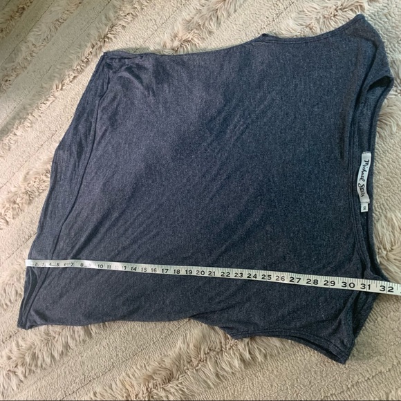 Michael Stars Crew Neck Tee Side Drape T Shirt - Picture 7 of 13